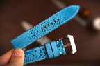 Bespoke Blue Toad Leather Watch Strap for Panerai 20/22/24/26/27mm