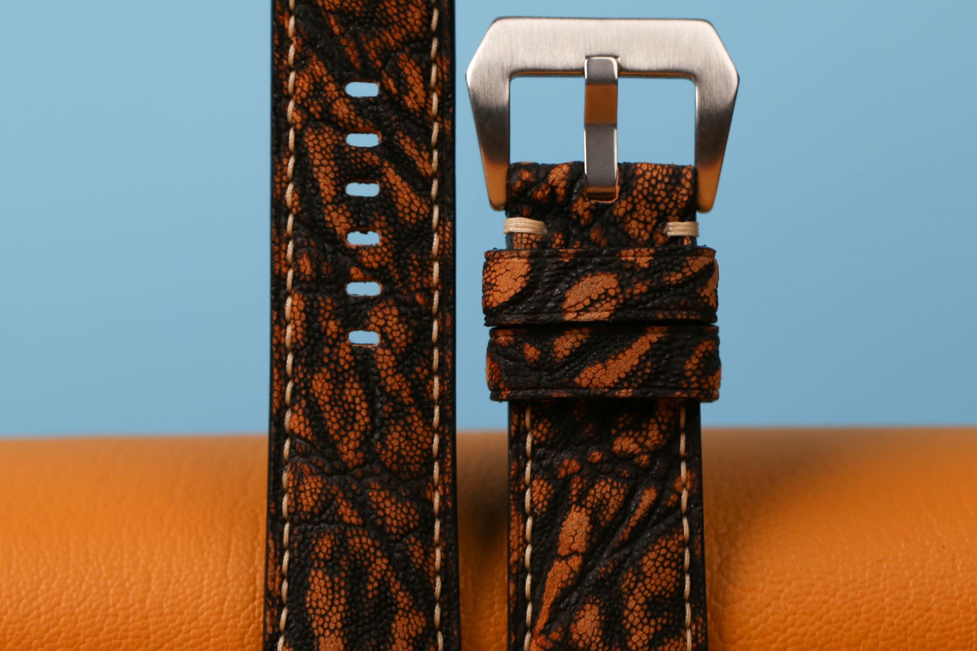 Black Brown Elephant Watch Strap 22mm (8)