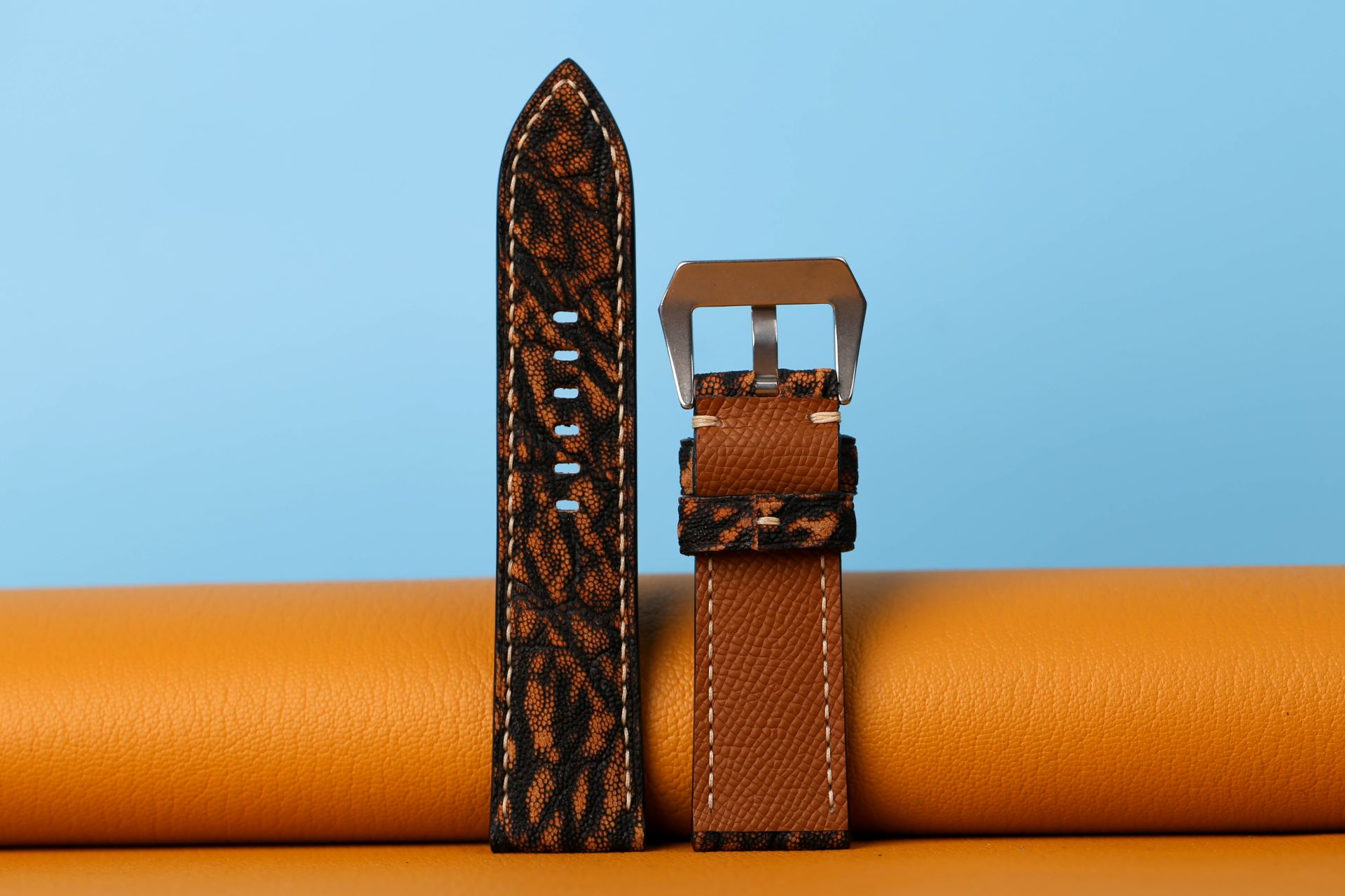 Black Brown Elephant Watch Strap 22mm (9)