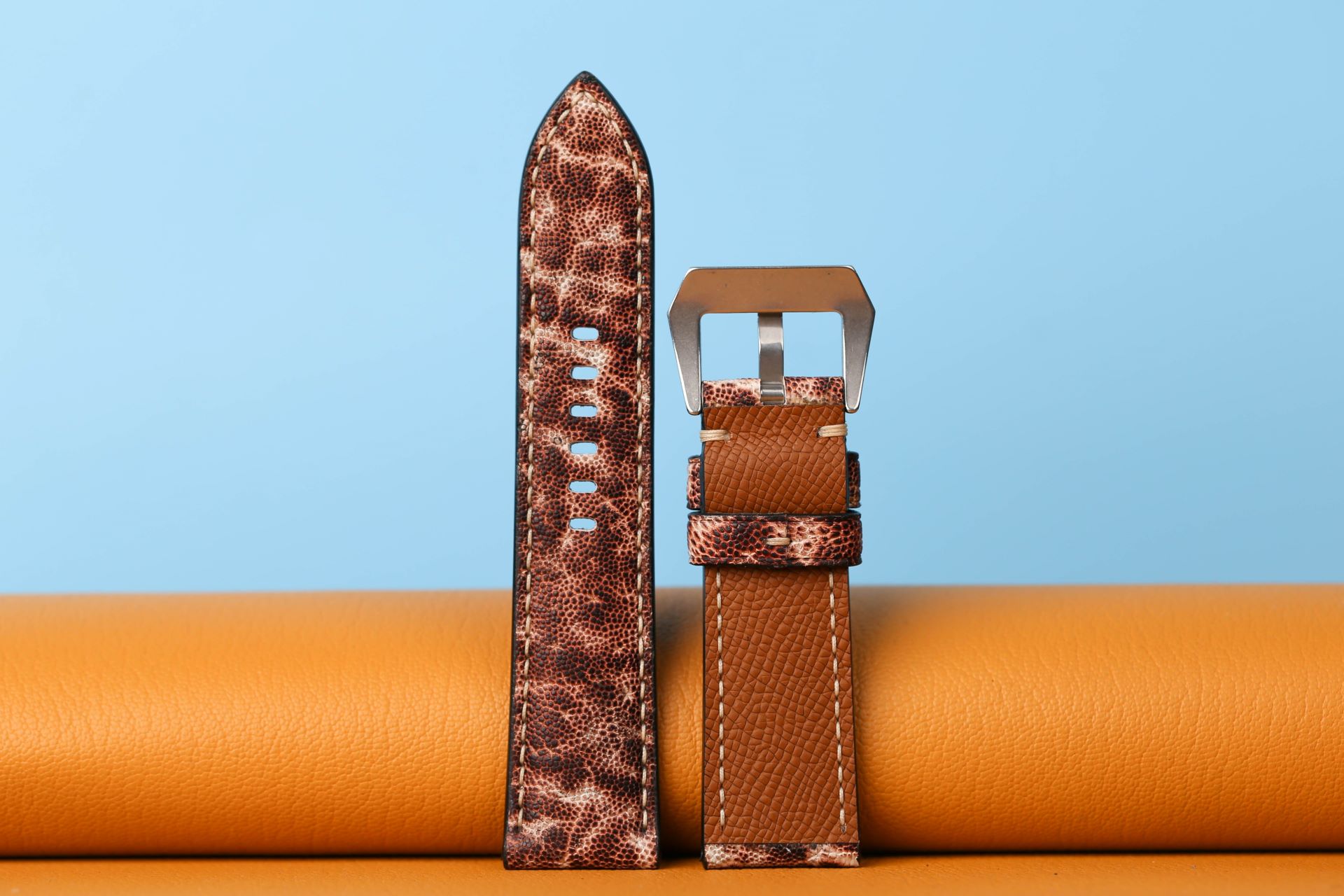 white burgundy Elephant Watch strap 24mm (4)