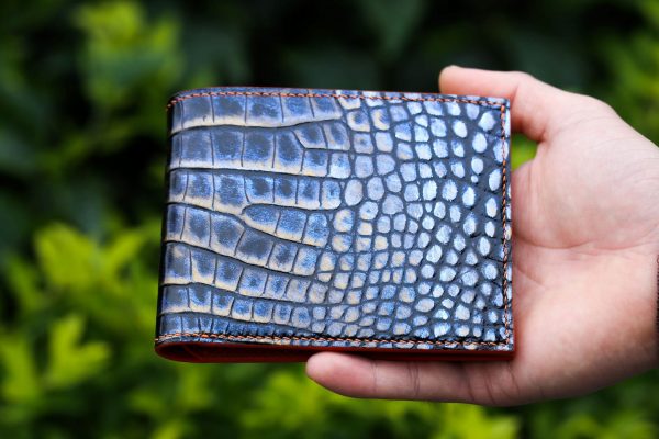 Two tone Blue Alligator wallet (15)