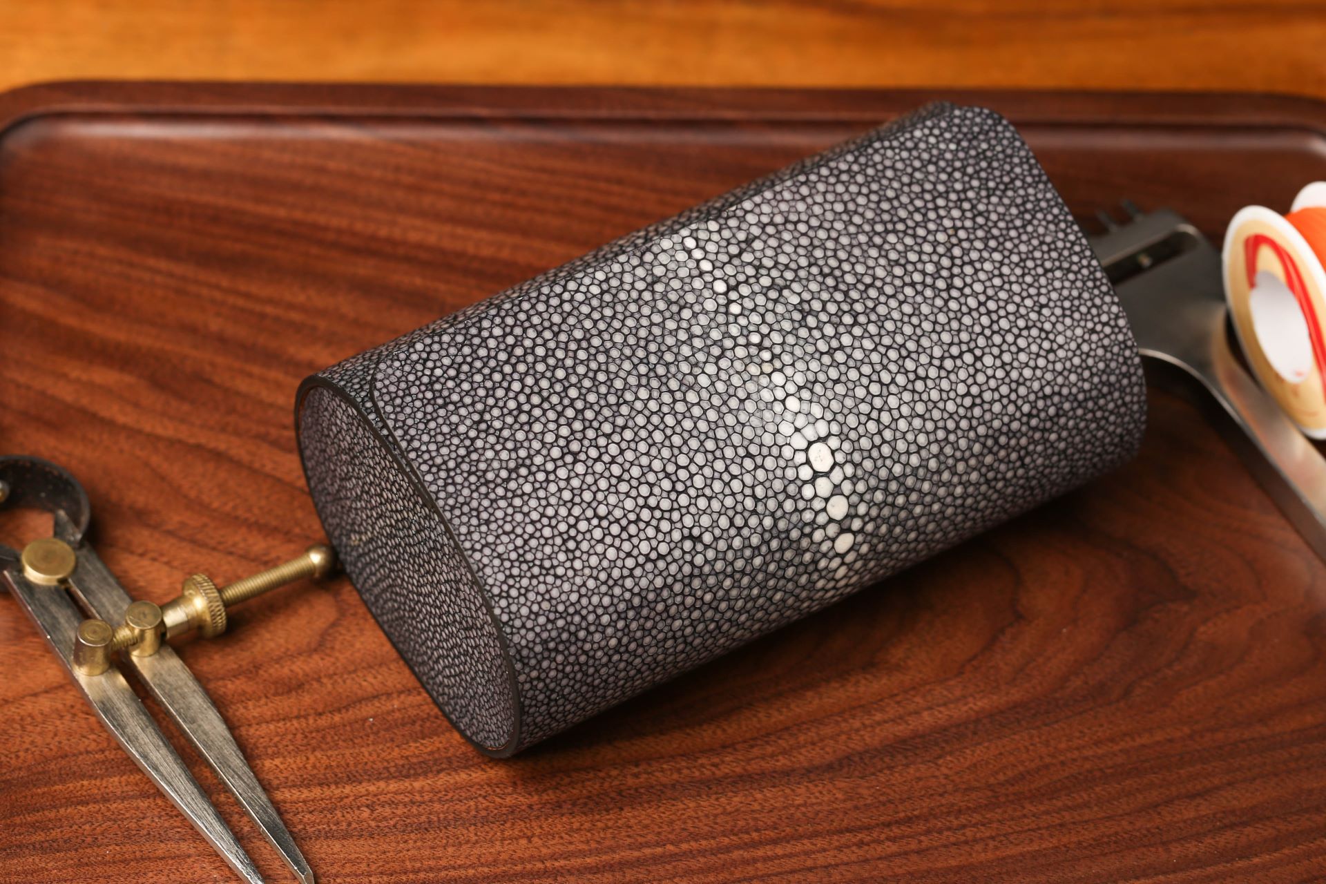 Black Stingray Watch Roll, Travel Watch Roll, Watch Box, 1 Watches, 2 Watches, 3 Watches