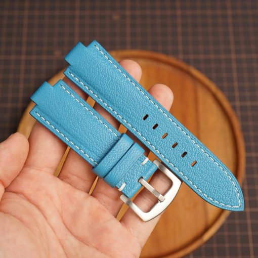 light blue alran watch strap, oris aquis watch strap