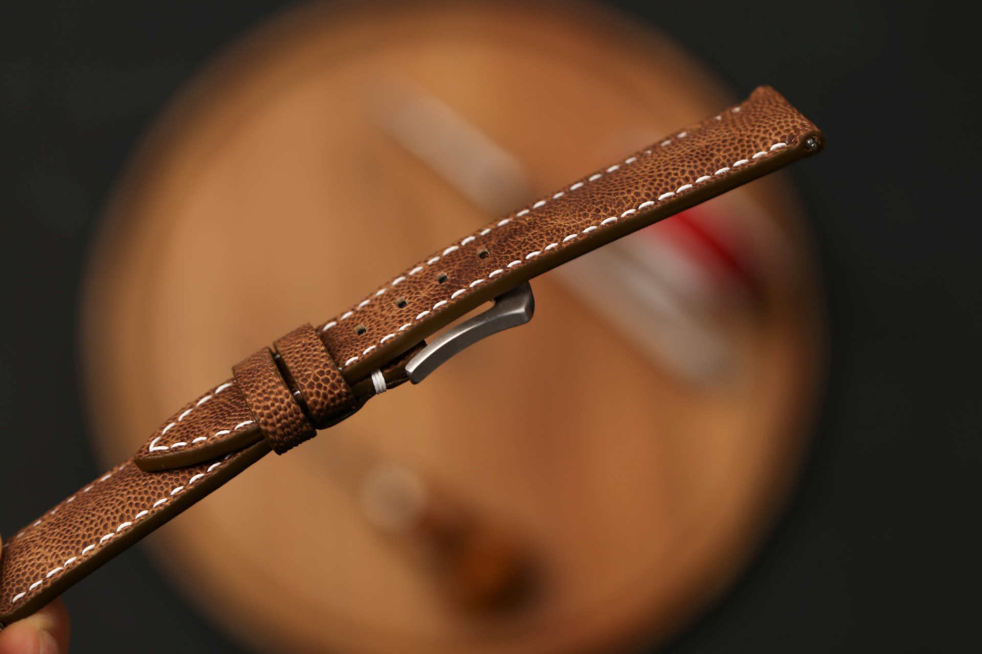 Bespoke Brown Elephant Leather Watch Strap, Oris Watch Strap (1) Bespoke Brown Elephant Leather Watch Strap, Oris Watch Strap