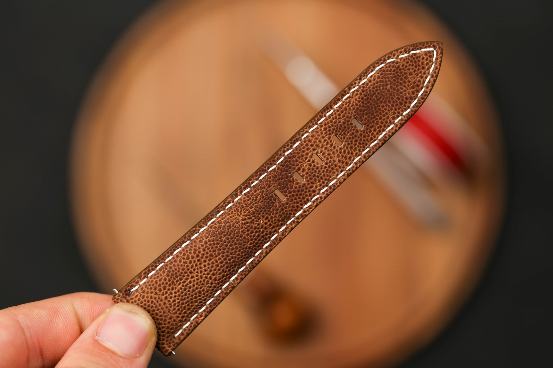 Bespoke Brown Elephant Leather Watch Strap, Oris Watch Strap (10) Bespoke Brown Elephant Leather Watch Strap, Oris Watch Strap