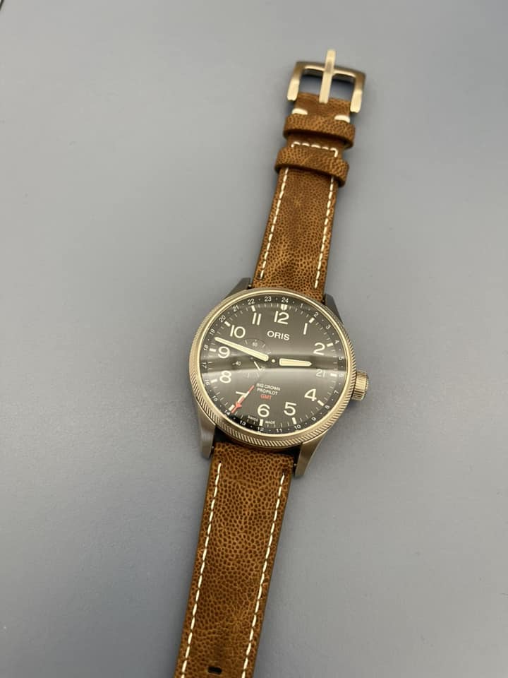 Bespoke Brown Elephant Leather Watch Strap, Oris Watch Strap (12) Bespoke Brown Elephant Leather Watch Strap, Oris Watch Strap