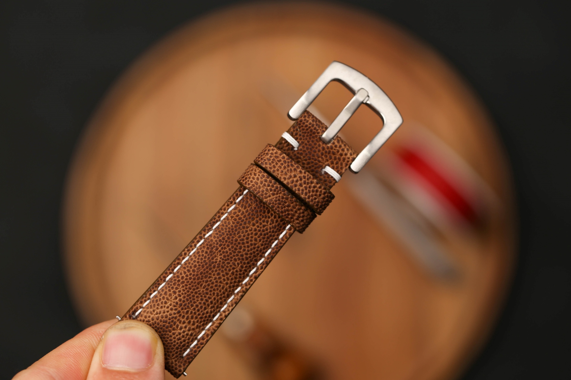 Bespoke Brown Elephant Leather Watch Strap, Oris Watch Strap (9) Bespoke Brown Elephant Leather Watch Strap, Oris Watch Strap