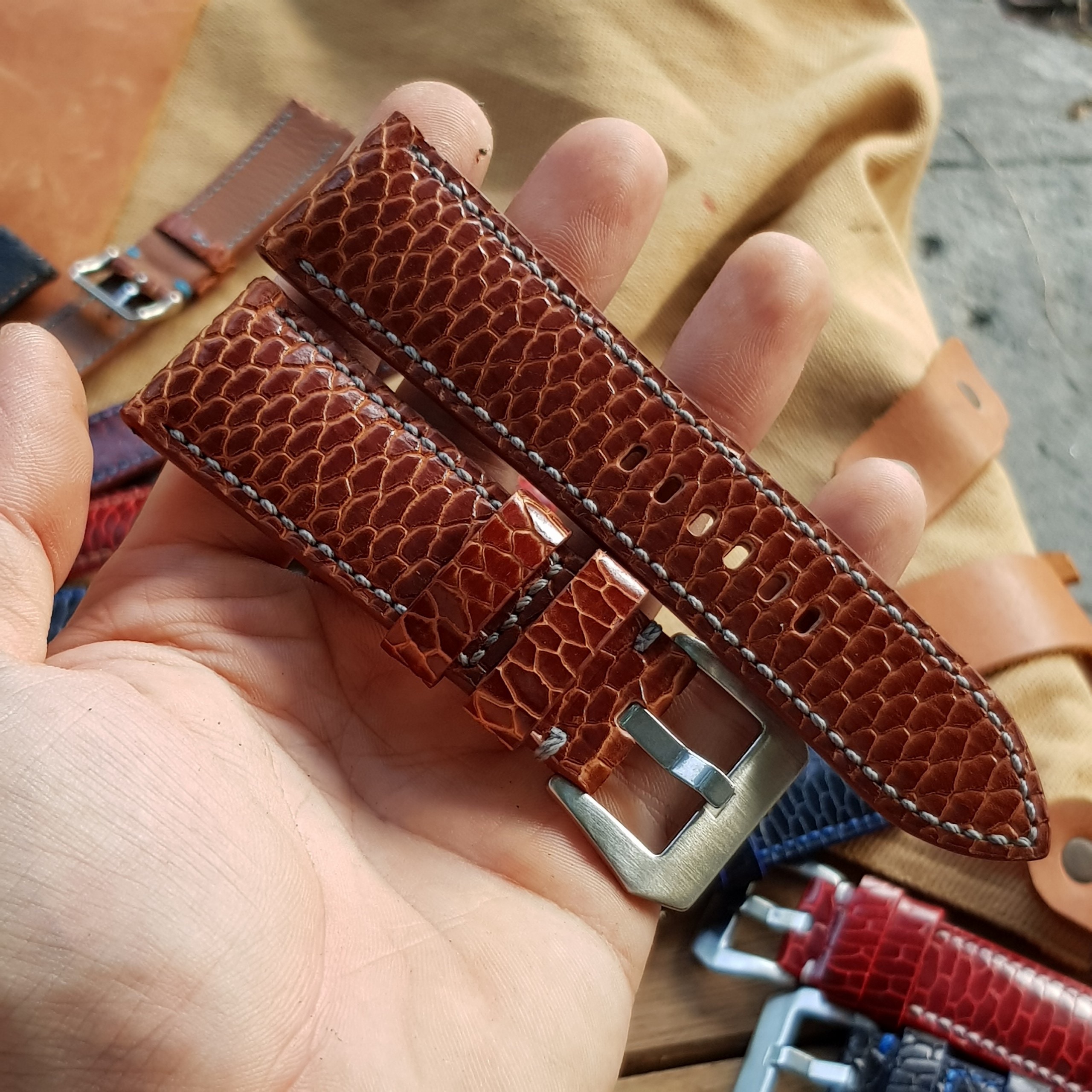 Bespoke Patina Brown Watch good Strap, 18mm 20mm 22mm 24mm, Custom Watchstrap, Handmade Leather