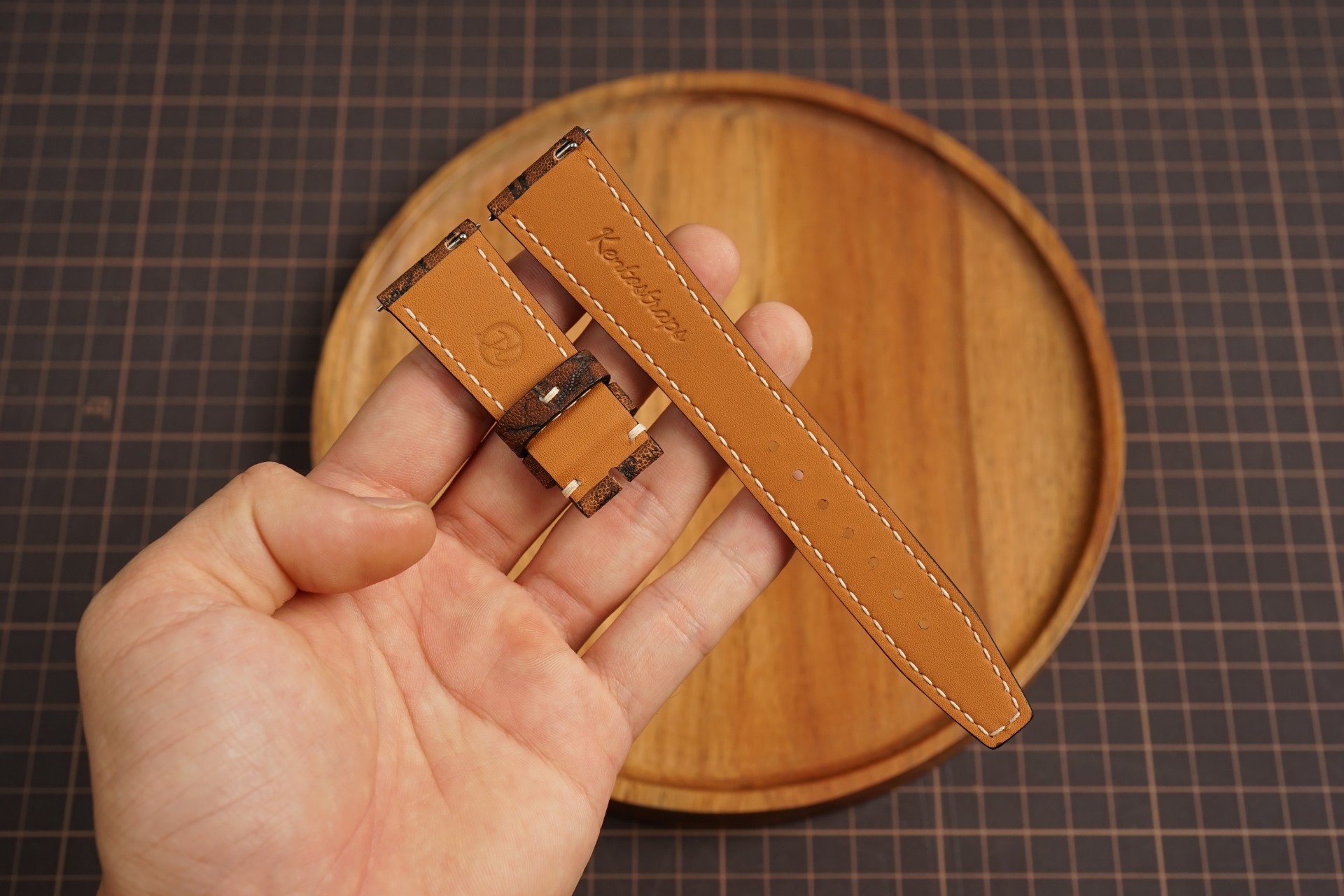 Bespoke Brown Exotic Leather Watch Strap for IWC, Custom IWC Pilot Watch Strap 18mm 19mm 20mm 21mm 22mm (2) Bespoke Brown Exotic Leather Watch Strap for IWC, Custom IWC Pilot Watch Strap 18mm 19mm 20mm 21mm 22mm