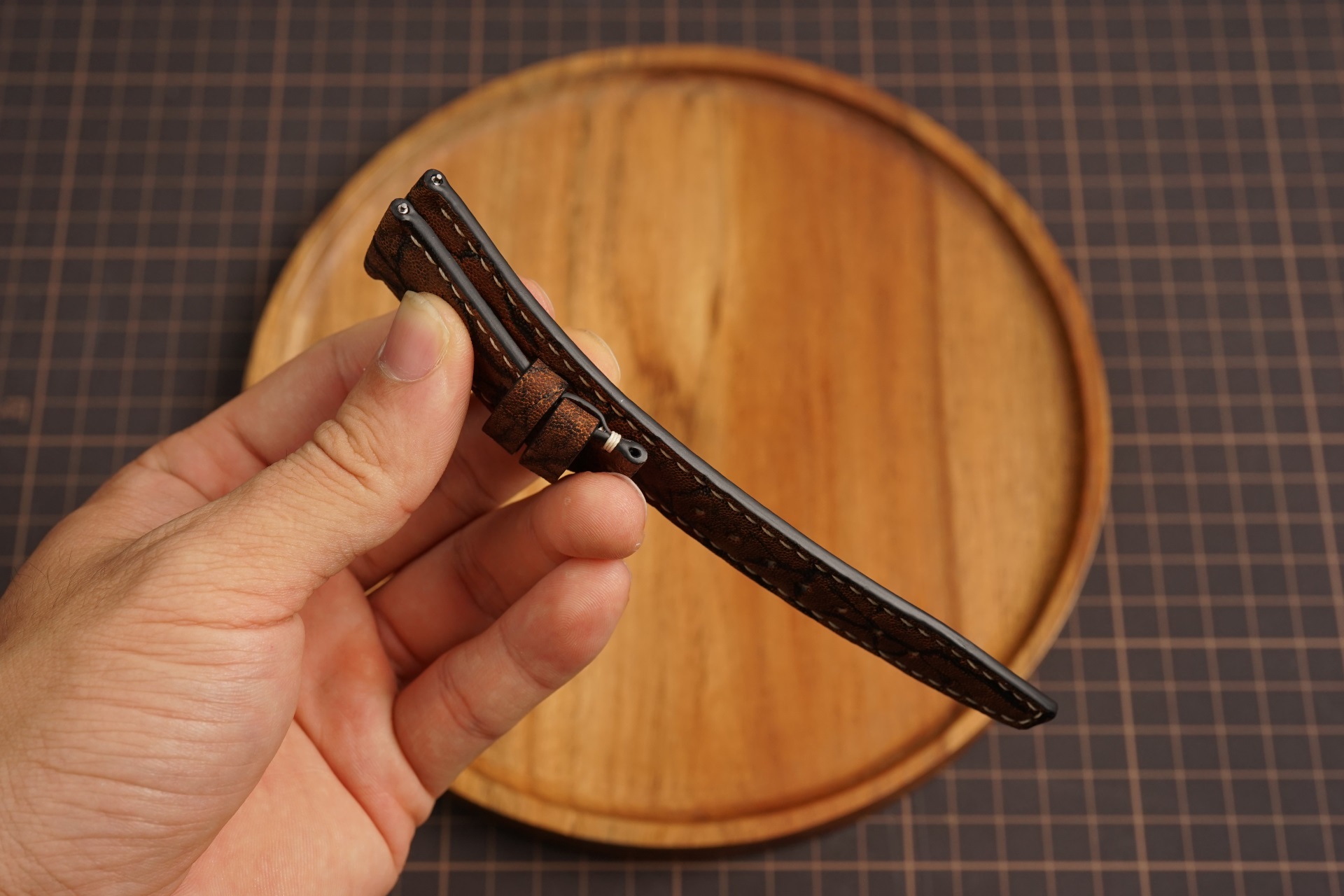 Bespoke Brown Exotic Leather Watch Strap for IWC, Custom IWC Pilot Watch Strap 18mm 19mm 20mm 21mm 22mm (3) Bespoke Brown Exotic Leather Watch Strap for IWC, Custom IWC Pilot Watch Strap 18mm 19mm 20mm 21mm 22mm