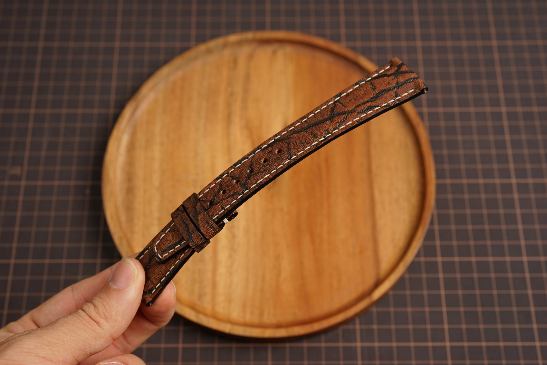 Bespoke Brown Exotic Leather Watch Strap for IWC, Custom IWC Pilot Watch Strap 18mm 19mm 20mm 21mm 22mm (4) Bespoke Brown Exotic Leather Watch Strap for IWC, Custom IWC Pilot Watch Strap 18mm 19mm 20mm 21mm 22mm