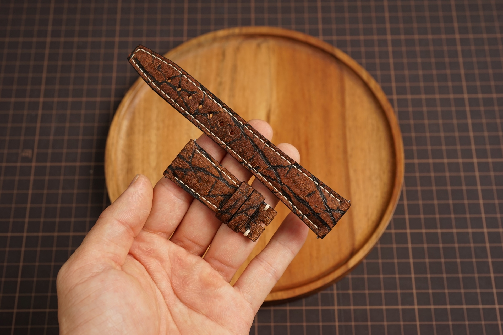 Bespoke Brown Exotic Leather Watch Strap for IWC, Custom IWC Pilot Watch Strap 18mm 19mm 20mm 21mm 22mm (5) Bespoke Brown Exotic Leather Watch Strap for IWC, Custom IWC Pilot Watch Strap 18mm 19mm 20mm 21mm 22mm