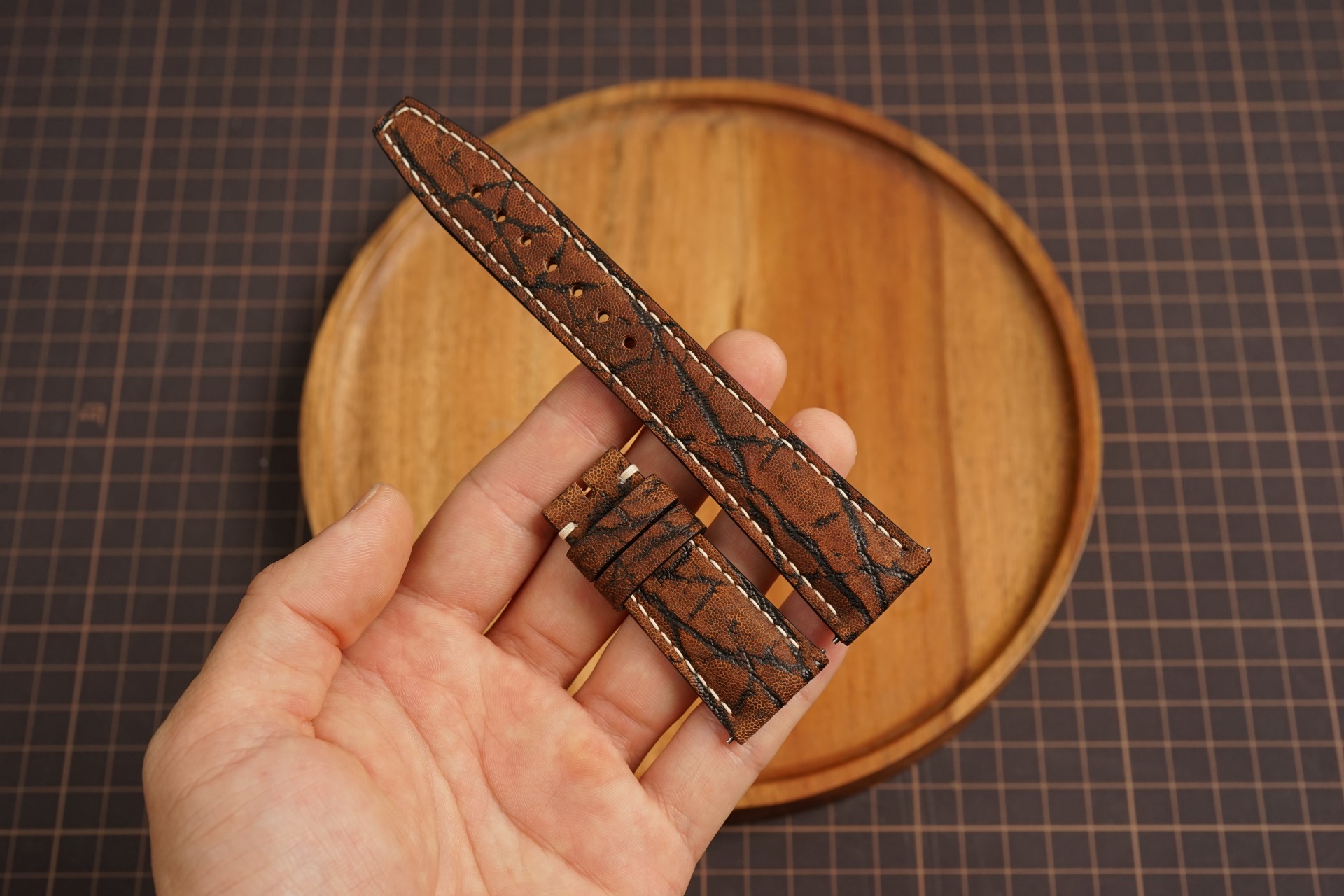 Bespoke Brown Exotic Leather Watch Strap for IWC, Custom IWC Pilot Watch Strap 18mm 19mm 20mm 21mm 22mm (6) Bespoke Brown Exotic Leather Watch Strap for IWC, Custom IWC Pilot Watch Strap 18mm 19mm 20mm 21mm 22mm