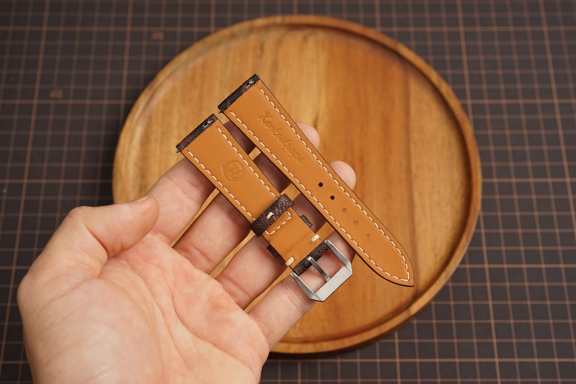 Bespoke Black Burgundy Exotic Leather Watch Strap for Patek Philippe 18mm 19mm 20mm 21mm 22mm (2) Bespoke Black Burgundy Exotic Leather Watch Strap for Patek Philippe 18mm 19mm 20mm 21mm 22mm