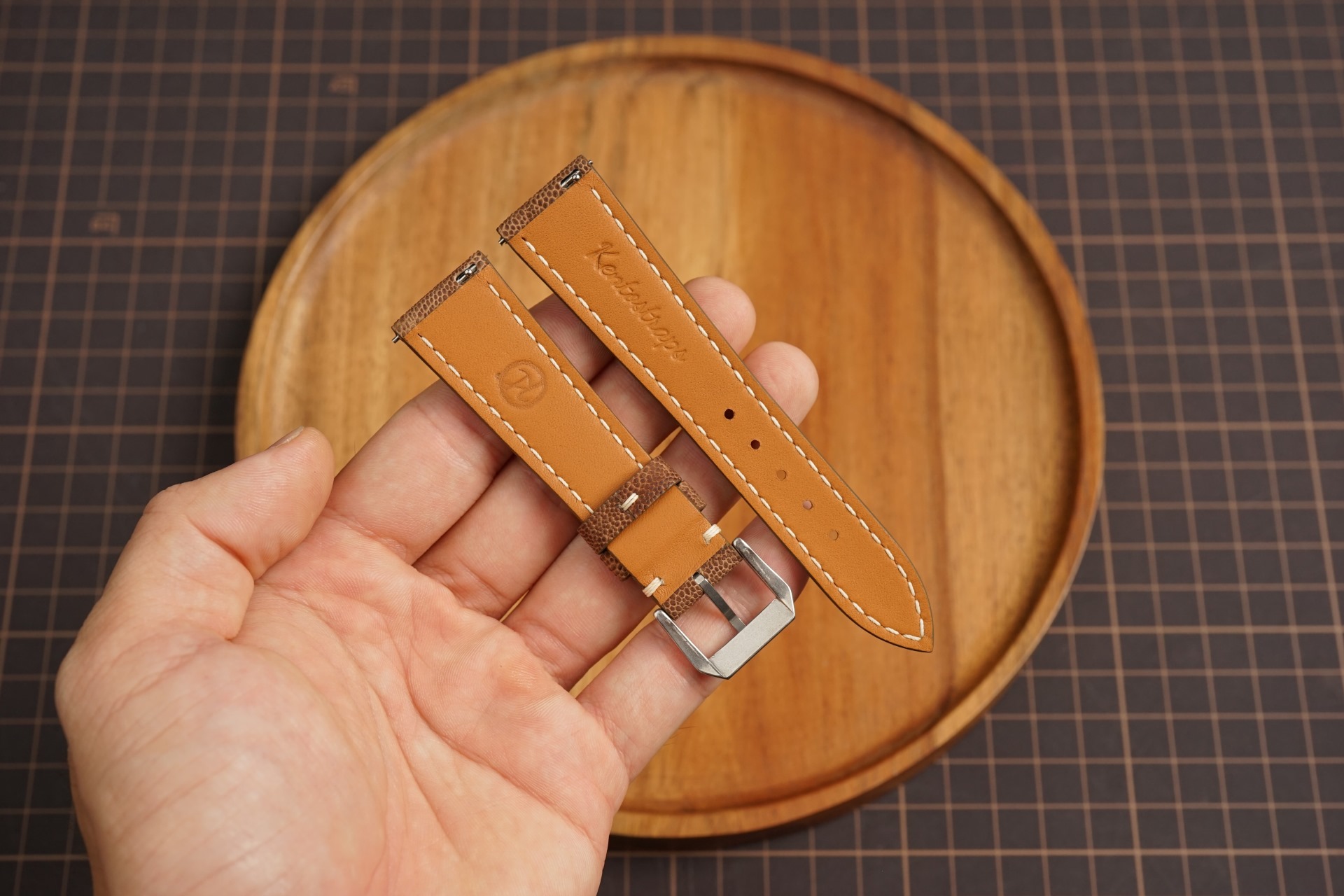 Bespoke Brown Exotic Leather Watch Strap for Patek Phillip 18mm 19mm 20mm 21mm 22mm (2) Bespoke Brown Exotic Leather Watch Strap for Patek Phillip 18mm 19mm 20mm 21mm 22mm