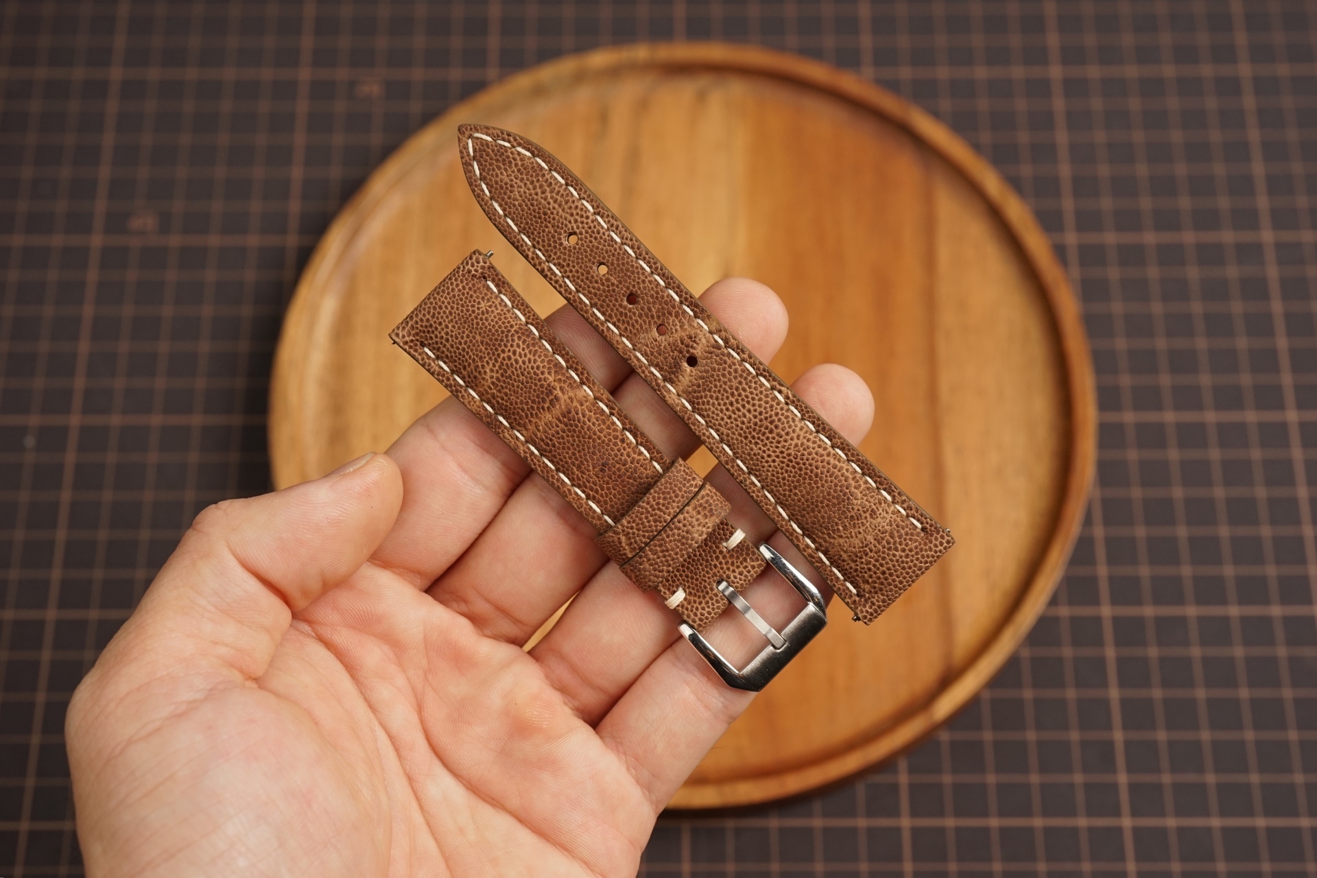 Bespoke Brown Exotic Leather Watch Strap for Patek Phillip 18mm 19mm 20mm 21mm 22mm (4) Bespoke Brown Exotic Leather Watch Strap for Patek Phillip 18mm 19mm 20mm 21mm 22mm