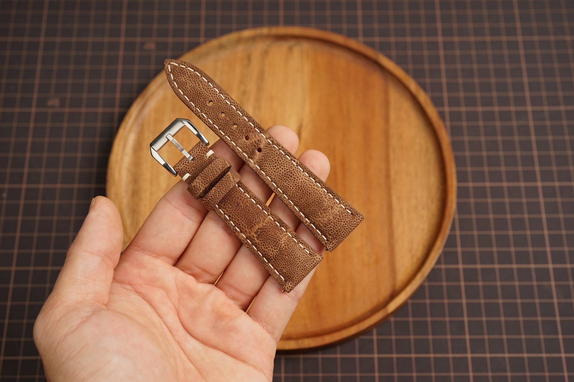 Bespoke Brown Exotic Leather Watch Strap for Patek Phillip 18mm 19mm 20mm 21mm 22mm (5) Bespoke Brown Exotic Leather Watch Strap for Patek Phillip 18mm 19mm 20mm 21mm 22mm